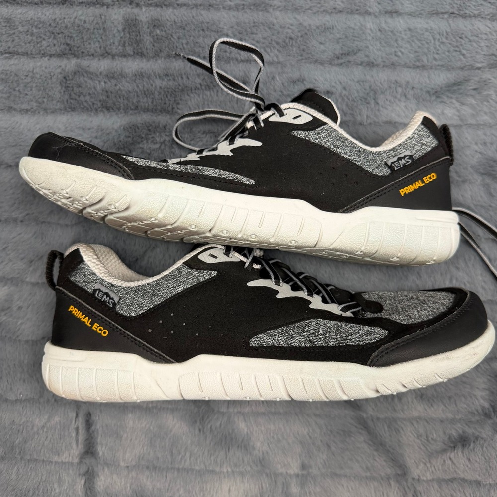 Lems Primal Eco Men 12 Barefoot Shoes Minimalist Sneakers Black Gray LEMS140